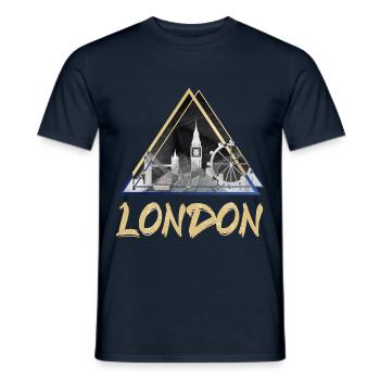 London Großbritannien UK England Skyline Stadt - Männer T-Shirt - Navy - Vorne - AI Model Male 178 light (178cm)