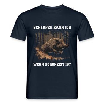 Hunter Closed Season - Men's T-Shirt - navy - Front - AI Model Male 178 light (178cm)
