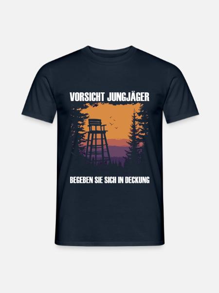 Beware of young hunters - Men's T-Shirt - navy