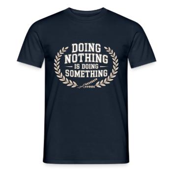 Slow Living Chill Vibes Live Slow - Men's T-Shirt - navy - Front - AI Model Male 178 light (178cm)