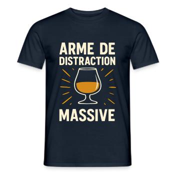 Arme de Distraction Massive humoristique rhum - T-shirt homme - marine - Devant - AI Model Male 178 light (178cm)