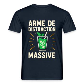 Arme de Distraction Massive Mojito - T-shirt homme - marine - Devant - AI Model Male 178 light (178cm)