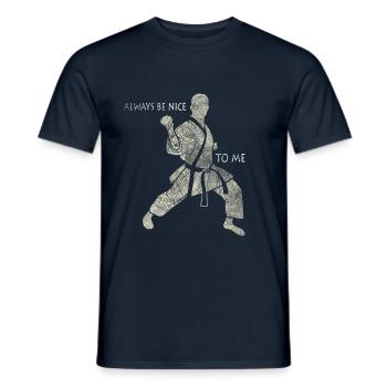 joueur de karaté - T-shirt homme - marine - Devant - AI Model Male 178 light (178cm)
