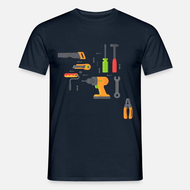 Toolkit, Handwerker - Männer T-Shirt - Navy