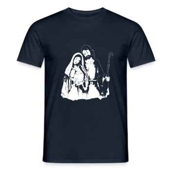 Heilige Familie - Männer T-Shirt - Navy - Vorne - AI Model Male 178 light (178cm)