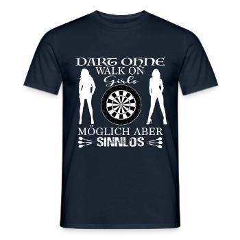 Fléchettes, fléchettes, marcher sur les filles - T-shirt homme - marine - Devant - AI Model Male 178 light (178cm)