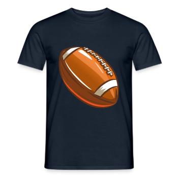 American football - Men's T-Shirt - navy - Front - AI Model Male 178 light (178cm)