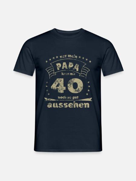 40 Geburtstag Papa - Männer T-Shirt - Navy