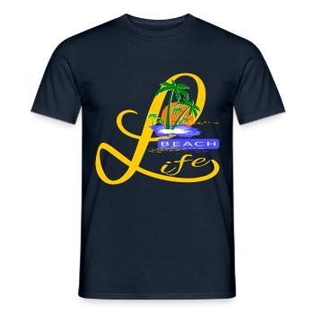 Beach Life - T-shirt homme - marine - Devant - AI Model Male 178 light (178cm)
