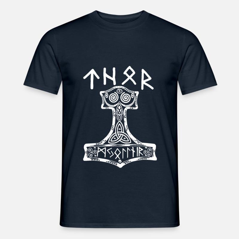 thor hammer - Männer T-Shirt - Navy