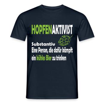 Hopfenaktivist Eine Person die für ihr kühles Bier - Männer T-Shirt - Navy - Vorne - AI Model Male 178 light (178cm)