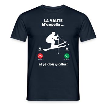 La yaute m'appelle humour haute-savoie - T-shirt homme - marine - Devant - AI Model Male 178 light (178cm)