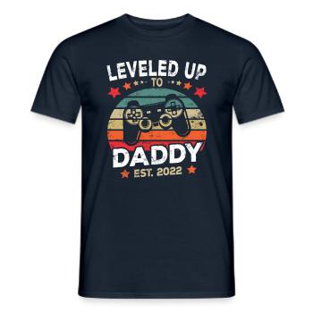 Le père à naître 2022 est passé au cadeau de papa - T-shirt homme - marine - Devant - AI Model Male 178 light (178cm)