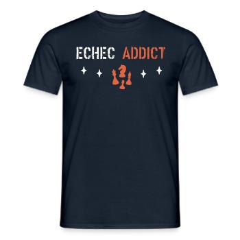 Echec addict - T-shirt homme - marine - Devant - AI Model Male 178 light (178cm)
