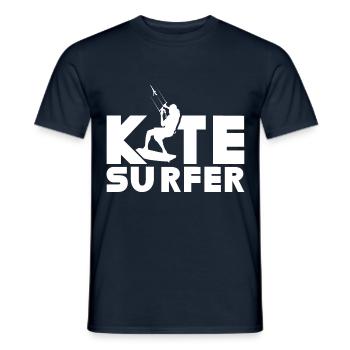 Kitesurfer Kitesurfen Kitesurf Kitesurfing Kite - Männer T-Shirt - Navy - Vorne - AI Model Male 178 light (178cm)