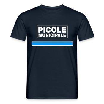 Picole municipale 👮 - T-shirt homme - marine - Devant - AI Model Male 178 light (178cm)