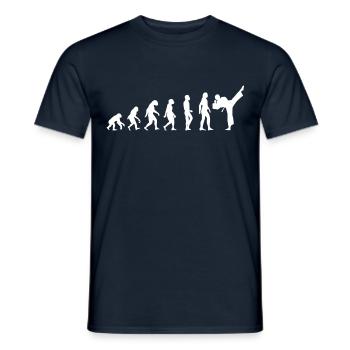 Evolution Karate T-Shirt - Männer T-Shirt - Navy - Vorne - AI Model Male 178 light (178cm)