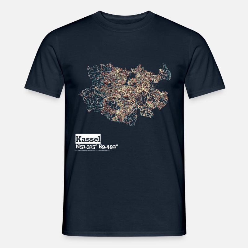 Kassel Basic Pastels - Männer T-Shirt - Navy