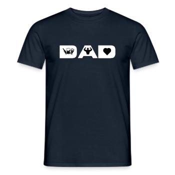 Papa papa mon héros - T-shirt homme - marine - Devant - AI Model Male 178 light (178cm)