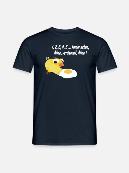 Reanimation Küken, Huhn Spiegelei Rettungsdienst - Männer T-Shirt - Navy