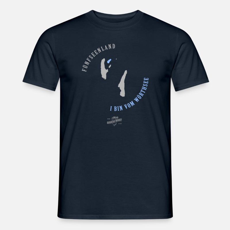 Bavarian Monkey I bin vom Wörthsee - Männer T-Shirt - Navy