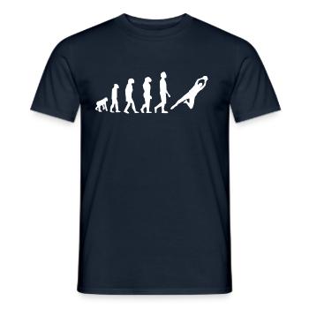 EVOLUTION OF FOOTBALL GOALKEEPER - Men's T-Shirt - navy - Front - AI Model Male 178 light (178cm)