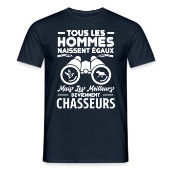 Chasseur - T-shirt homme - marine - Devant - AI Model Male 178 light (178cm)