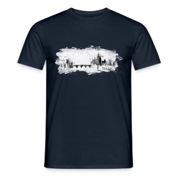 Prague - Men's T-Shirt - navy - Front - AI Model Male 178 light (178cm)