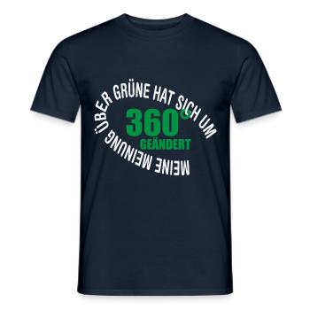 Meine Meinung über Grüne hat sich um 360 Grad geän - Männer T-Shirt - Navy - Vorne - AI Model Male 178 light (178cm)