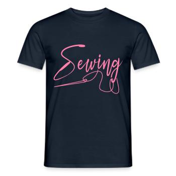 Sewing Sewing Sewing Seamstress Tailors Seamstress - Men's T-Shirt - navy - Front - AI Model Male 178 light (178cm)