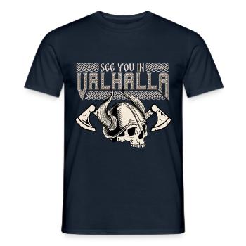 See You IN Valhalla | Thor | Odin | VIKINGS Ragnar - Männer T-Shirt - Navy - Vorne - AI Model Male 178 light (178cm)