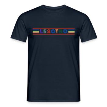 LESOTHO - Männer T-Shirt - Navy - Vorne - AI Model Male 178 light (178cm)