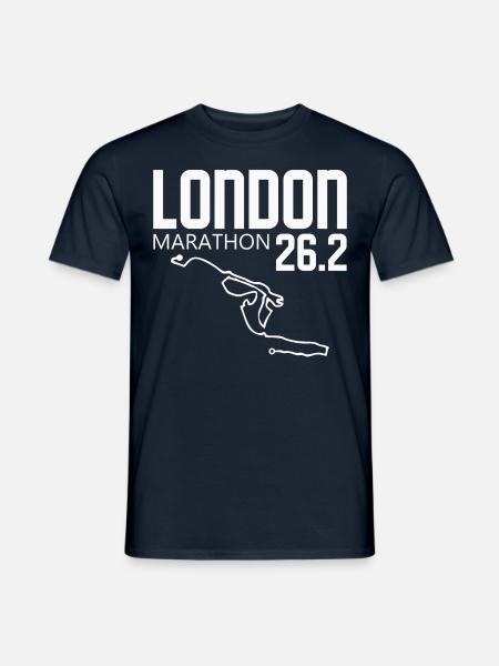 London Marathon 26.2 - Men's T-Shirt - navy