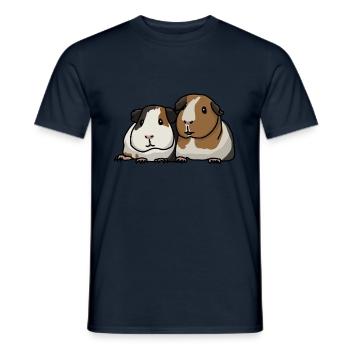 Guinea pigs, sweet - Men's T-Shirt - navy - Front - AI Model Male 178 light (178cm)