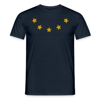 5 étoiles dorées - T-shirt homme - marine - Devant - AI Model Male 178 light (178cm)