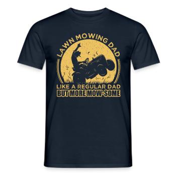 Papa tondre la pelouse - T-shirt homme - marine - Devant - AI Model Male 178 light (178cm)