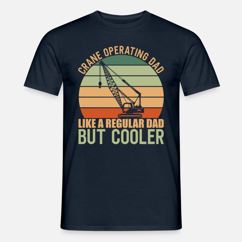 Kranfahrer Crane Operating Dad - Männer T-Shirt - Navy