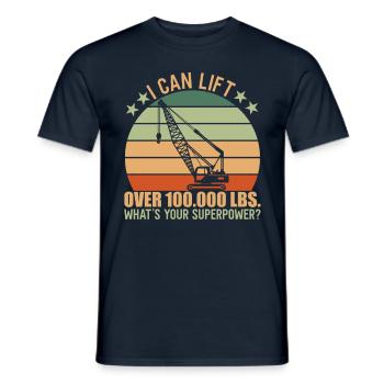 I Can Lift Crane - Men's T-Shirt - navy - Front - AI Model Male 178 light (178cm)