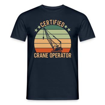 Kran Certified Crane Operator - Männer T-Shirt - Navy - Vorne - AI Model Male 178 light (178cm)