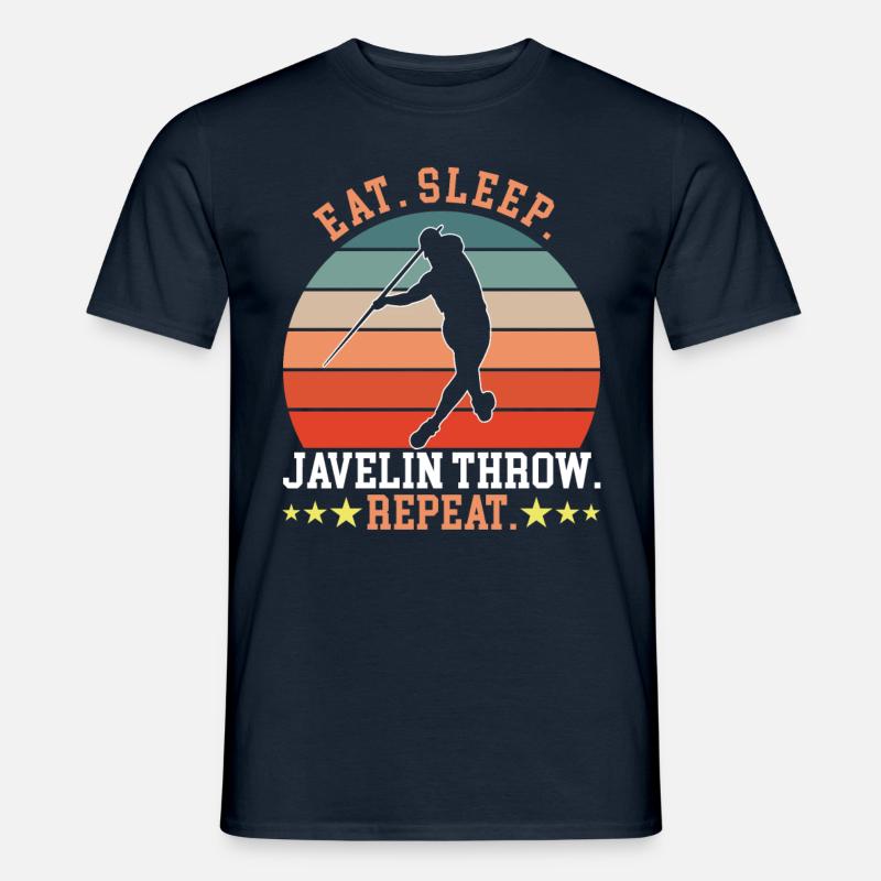 Eat Sleep Throw Repeat - Männer T-Shirt - Navy