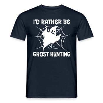 Plutôt être à la chasse aux fantômes - T-shirt homme - marine - Devant - AI Model Male 178 light (178cm)