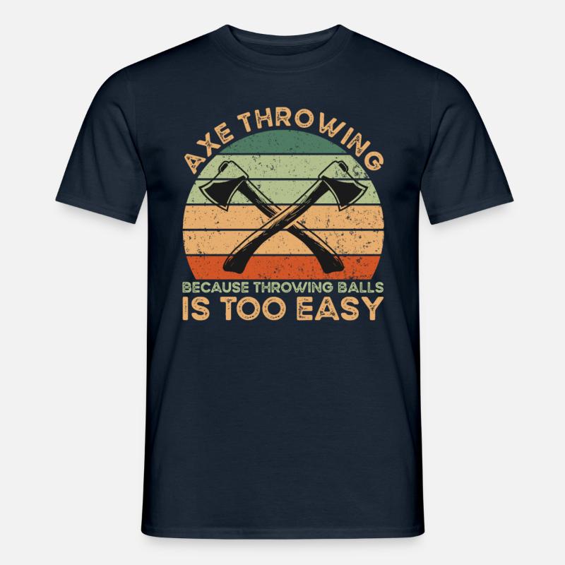 Axe Throwing Axe Throw - Men’s T-shirt - navy