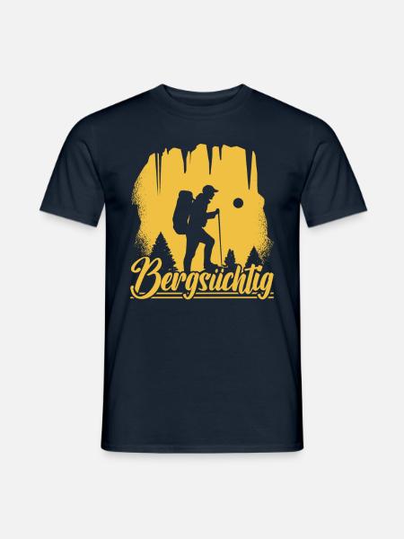 Wanderer Bergsüchtig - Männer T-Shirt - Navy