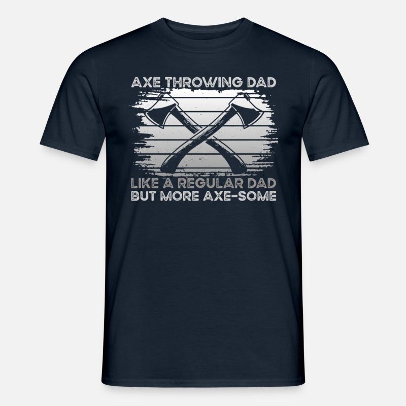 Axe Throwing Dad - Männer T-Shirt - Navy