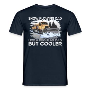 Snow Plowing Dad - Men's T-Shirt - navy - Front - AI Model Male 178 light (178cm)