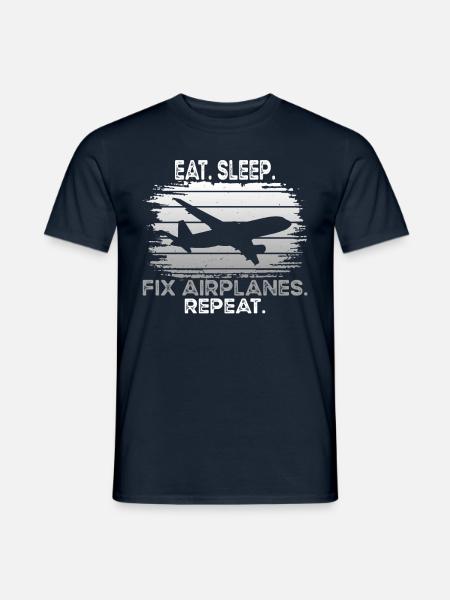 Mechanic Fix Airplanes - Men's T-Shirt - navy