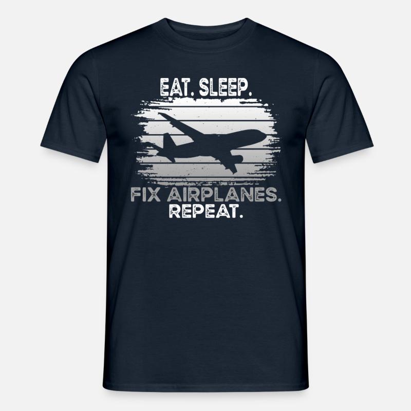Mechaniker Fix Airplanes - Männer T-Shirt - Navy