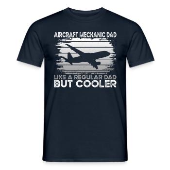 Aircraft Mechanic Dad - Men's T-Shirt - navy - Front - AI Model Male 178 light (178cm)