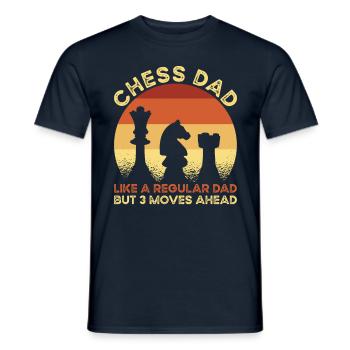 Chess Dad Joueur d’échecs - T-shirt homme - marine - Devant - AI Model Male 178 light (178cm)