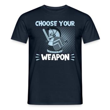 Chess Choose Your Weapon - Men's T-Shirt - navy - Front - AI Model Male 178 light (178cm)